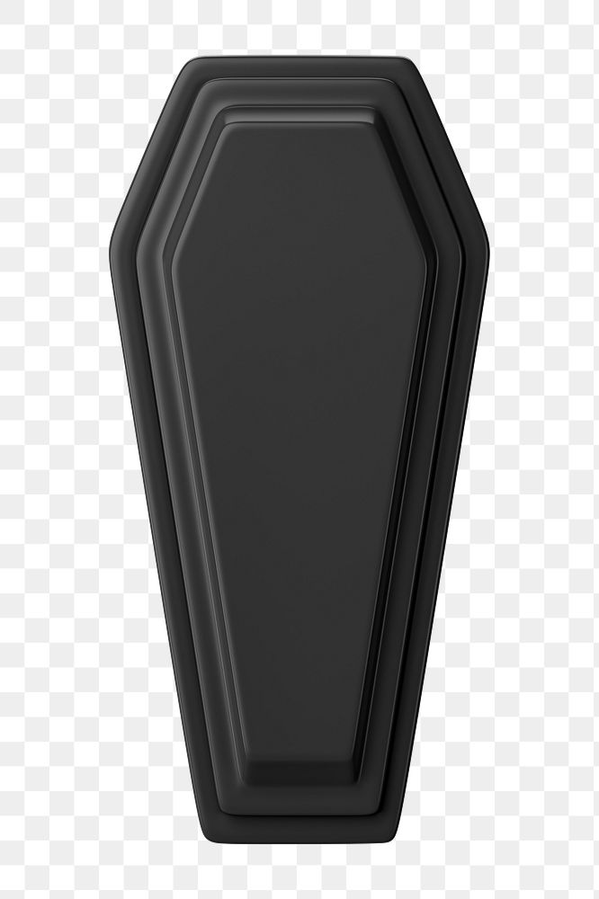 PNG 3D coffin, element illustration, transparent background