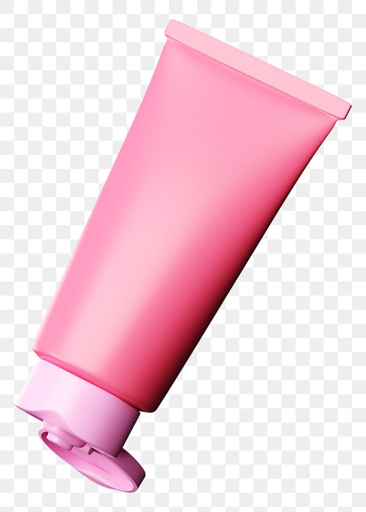PNG 3D moisturizer tube, element illustration, transparent background