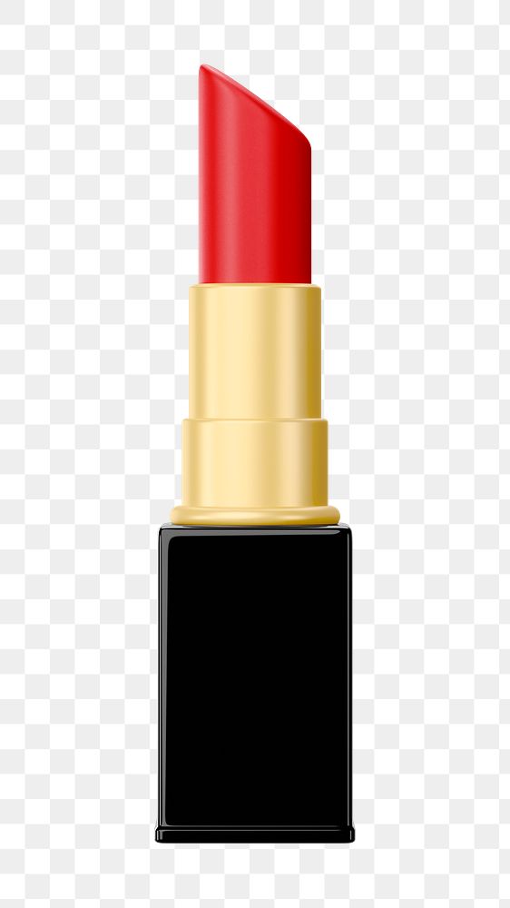PNG 3D red lipstick, element illustration, transparent background