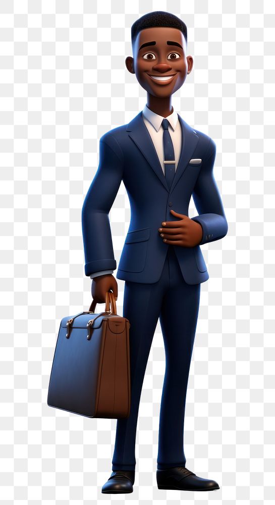 PNG Briefcase cartoon adult suit. AI generated Image by rawpixel.