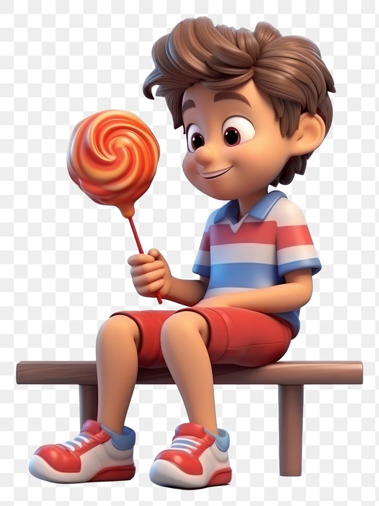 PNG Lollipop sitting cartoon candy. 