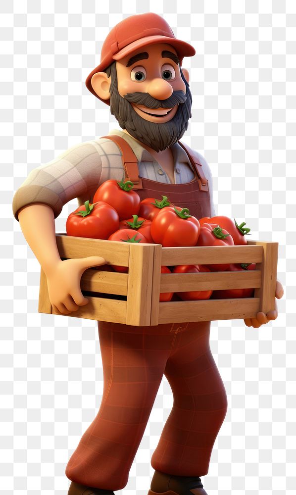 PNG Smiling cartoon tomato food. 