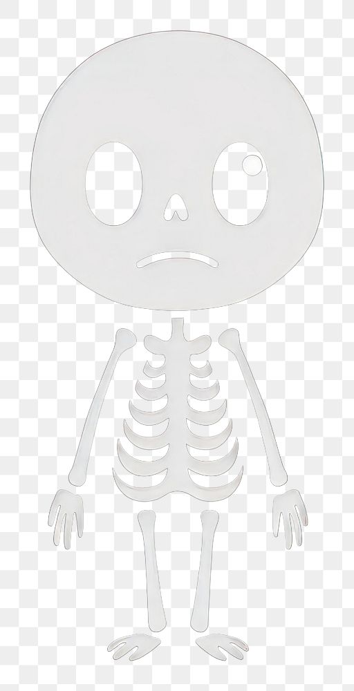 PNG Cute skeleton white representation creativity. 