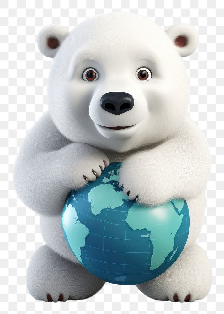 PNG  Bear cartoon mammal white. AI generated Image by rawpixel.