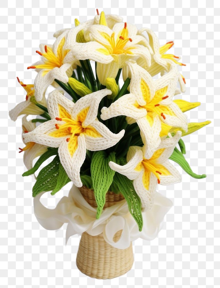 PNG Lily flower yellow plant. AI generated Image by rawpixel.