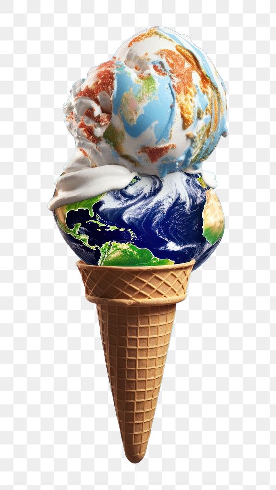 PNG Planet cream cone ice cream. AI generated Image by rawpixel.