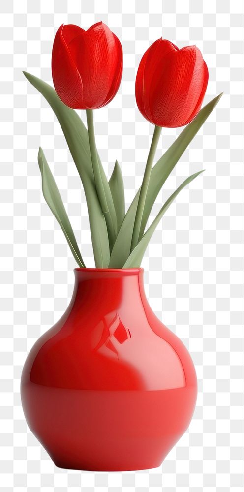 PNG Tulip vase flower plant. AI generated Image by rawpixel.