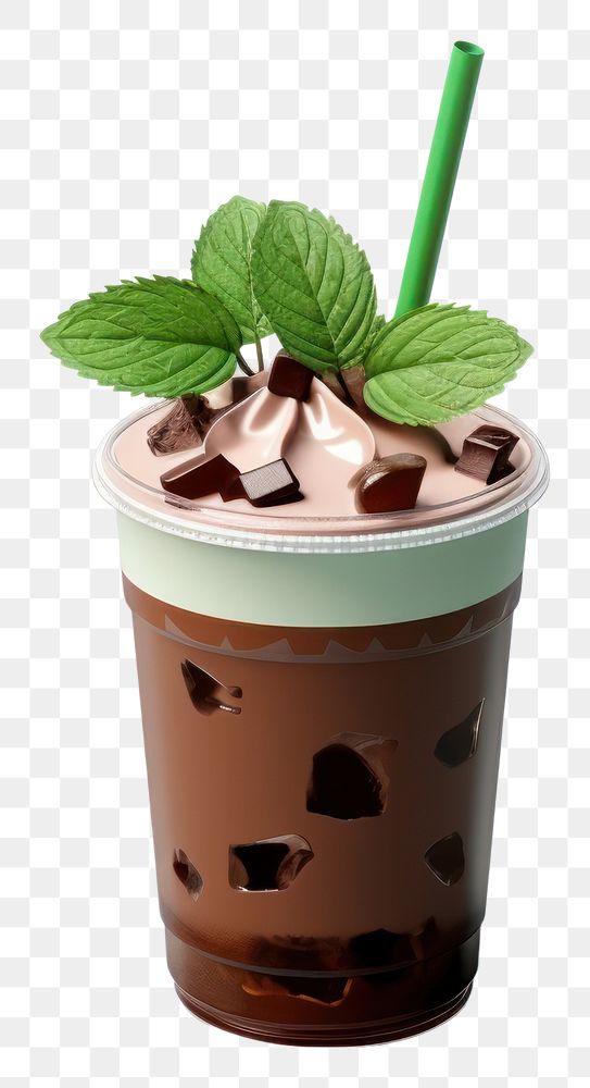 PNG Chocolate dessert drink herbs. AI generated Image by rawpixel.