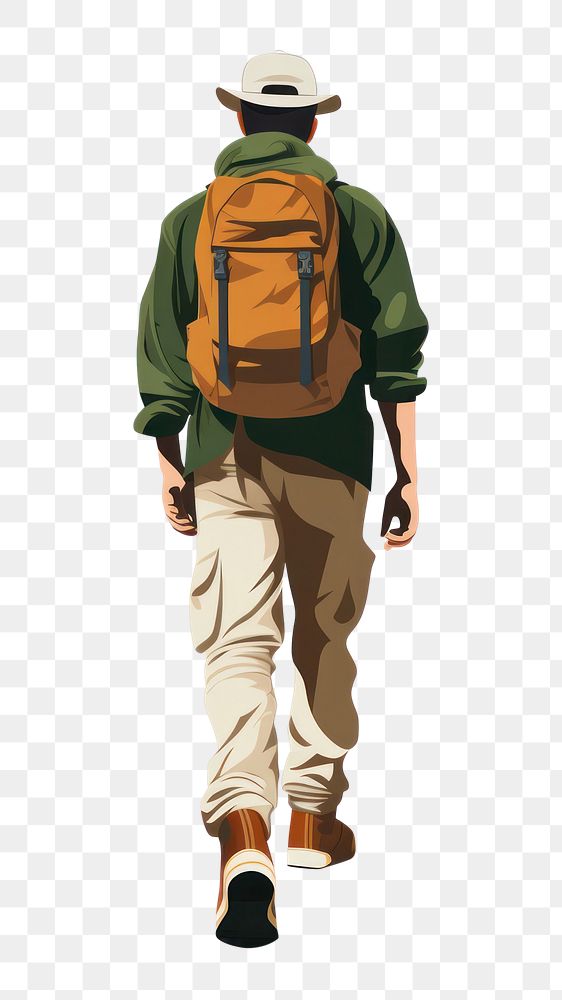 PNG Hiking backpack walking adult. 
