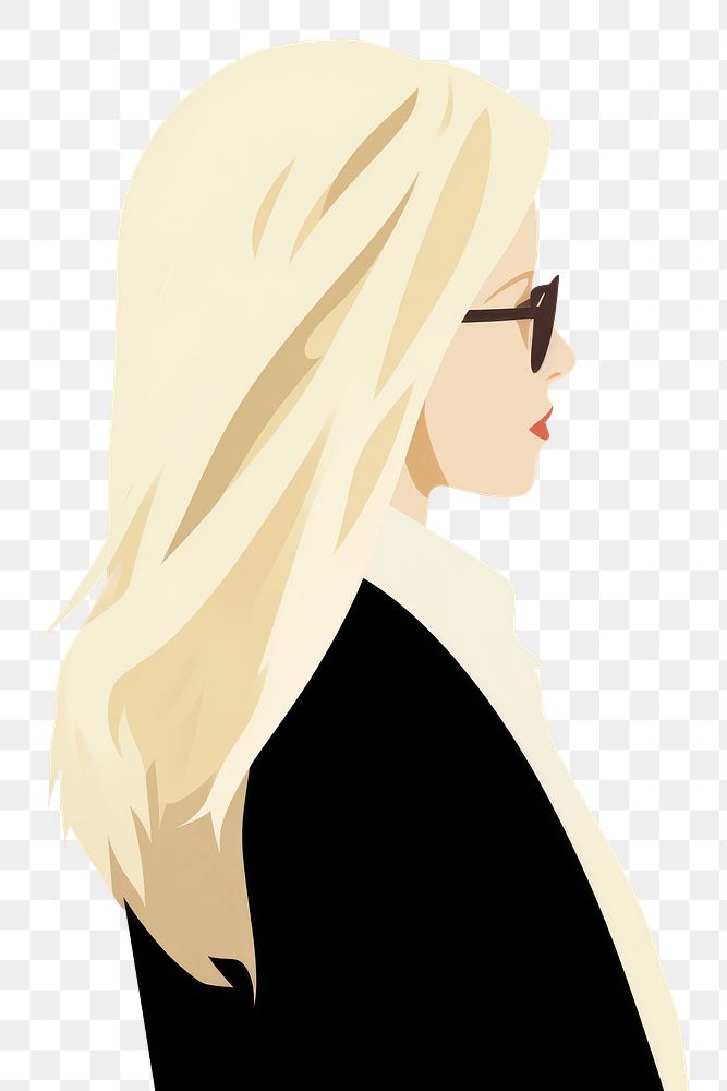 PNG Blonde adult woman hair. 