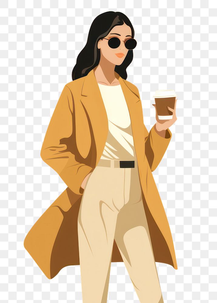 PNG Holding coffee adult women. AI generated Image by rawpixel.