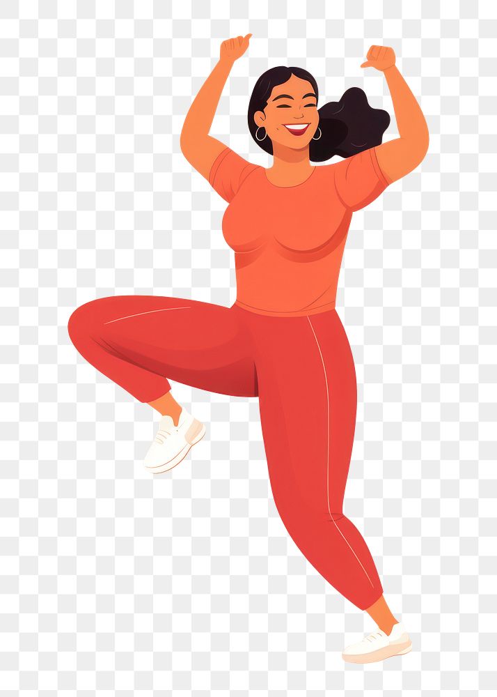 PNG Cheerful dancing sports adult. AI generated Image by rawpixel.