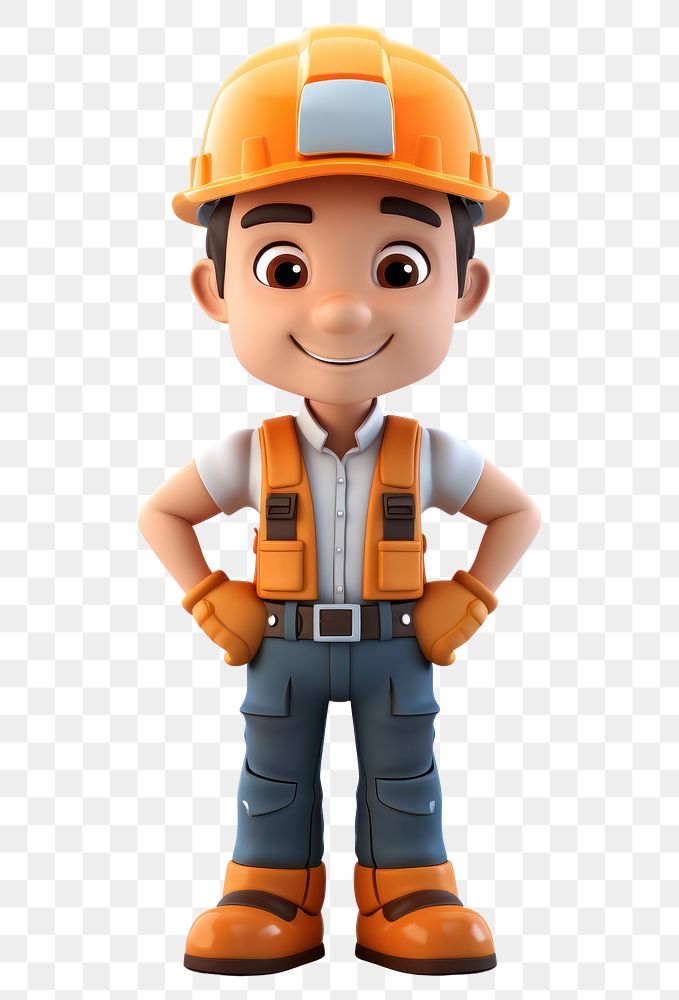PNG Cartoon hardhat helmet construction worker. AI generated Image by rawpixel.