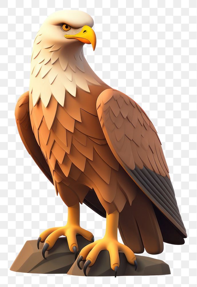 PNG Cartoon animal eagle bird. AI generated Image by rawpixel.
