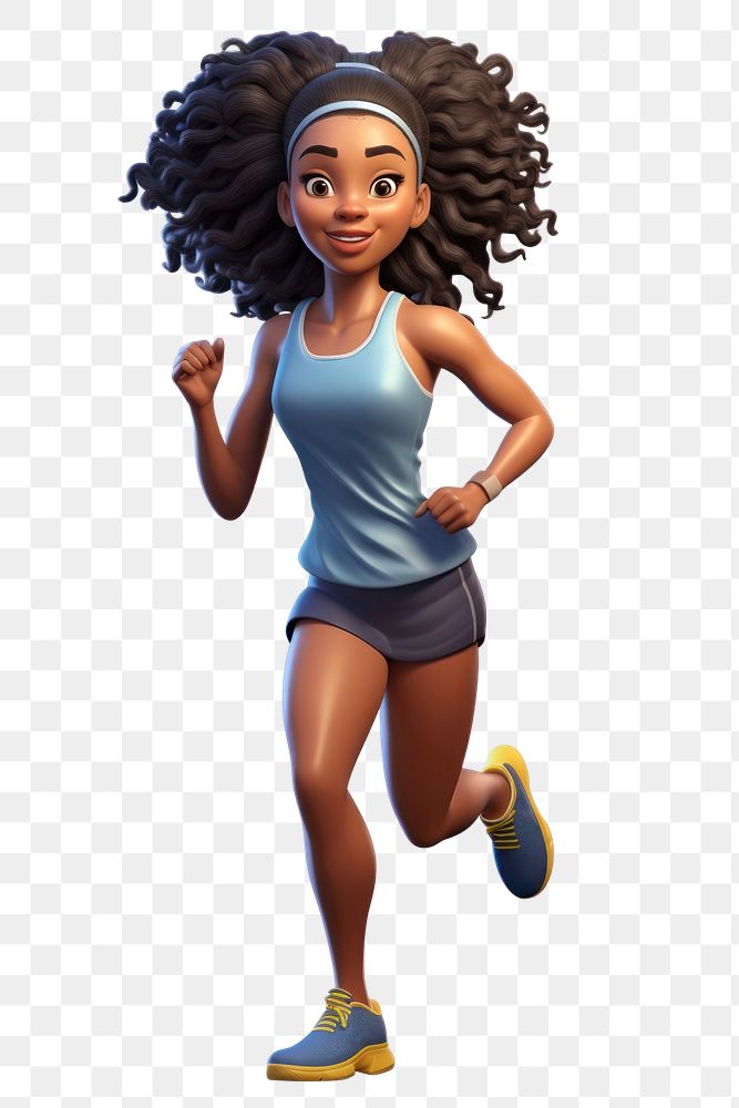 PNG Runner running cartoon shorts. AI generated Image by rawpixel.