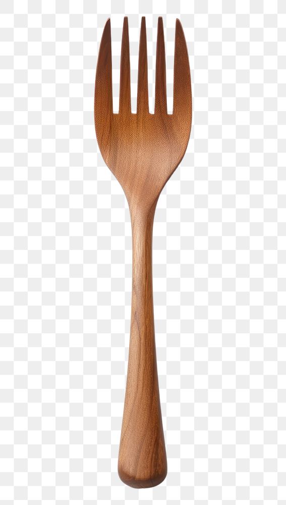 PNG Fork spoon wood white background. AI generated Image by rawpixel.