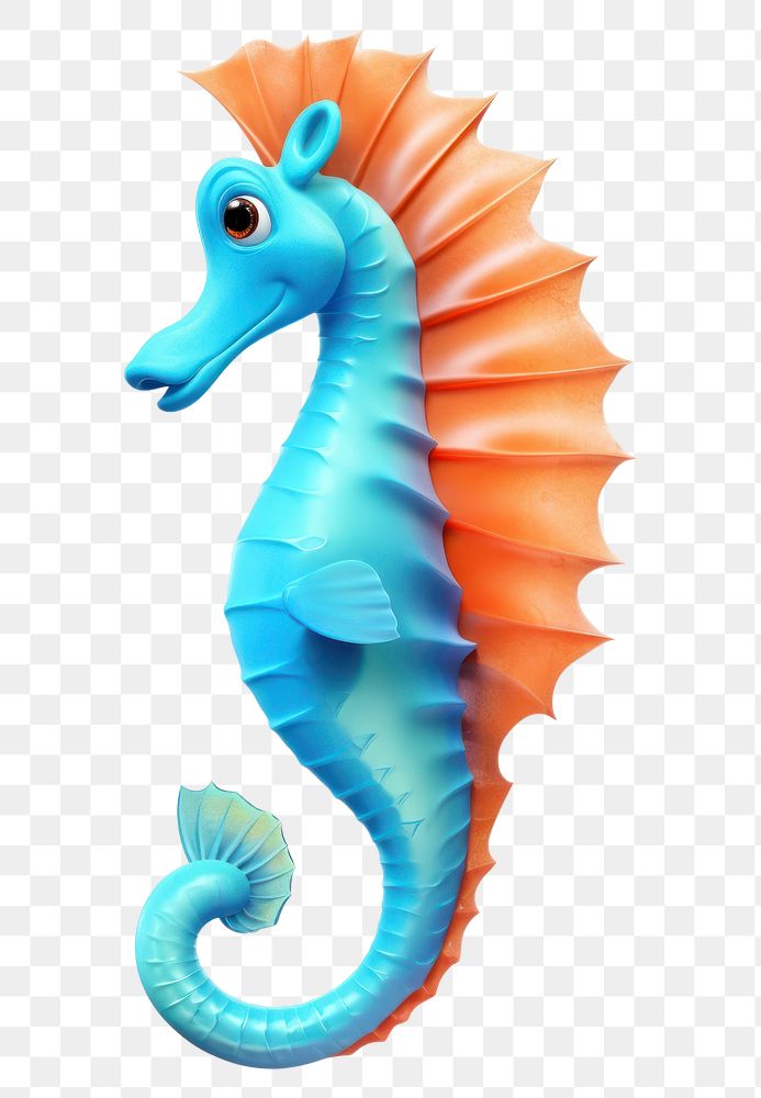 PNG Seahorse cartoon animal nature. AI generated Image by rawpixel.