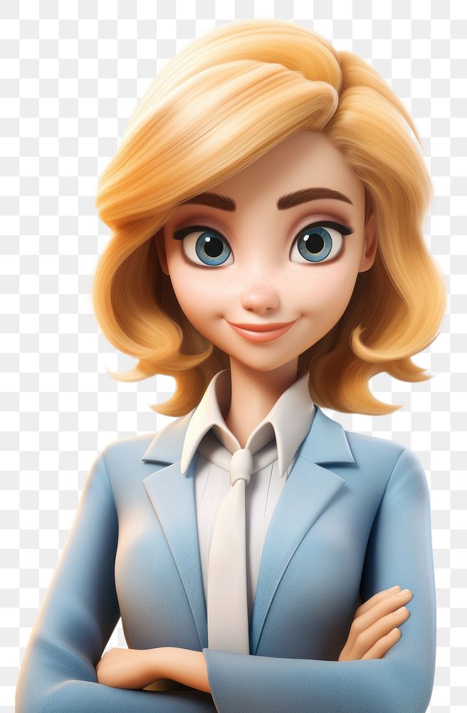 PNG Figurine cartoon adult woman. AI generated Image by rawpixel.