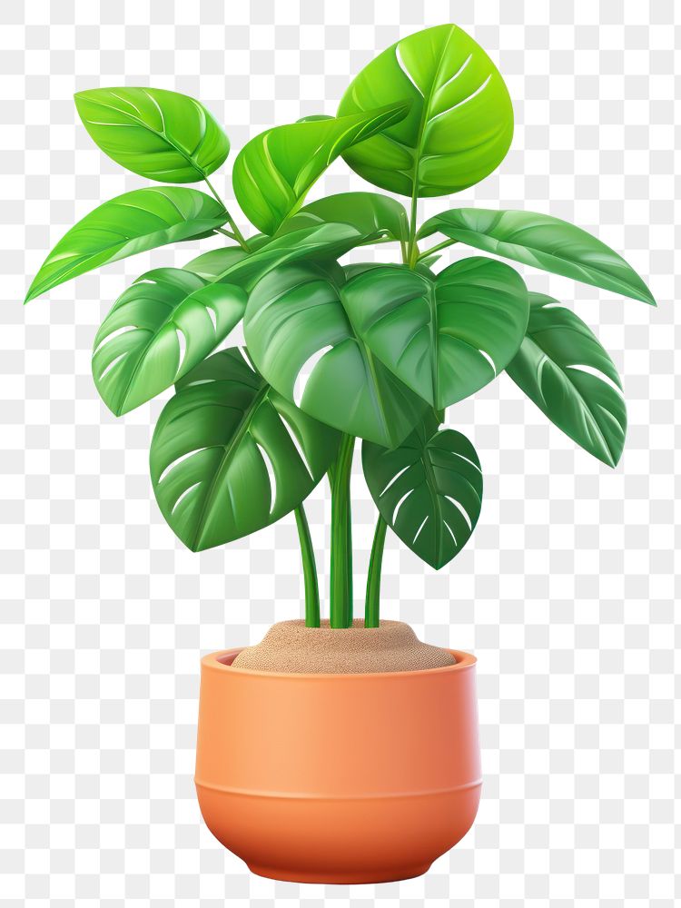 PNG Plant leaf vase  