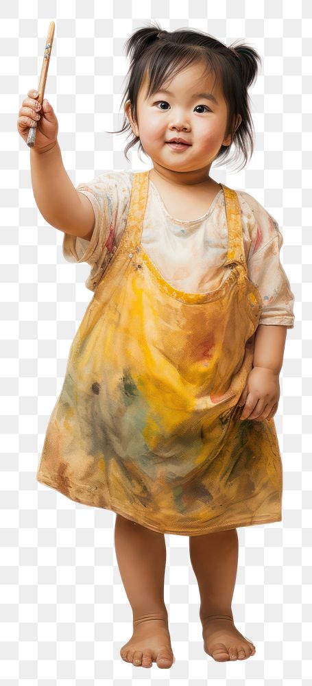 PNG Portrait costume painter brush. 