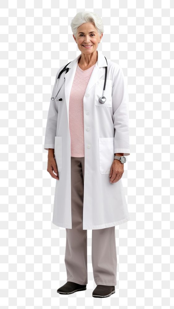 PNG Adult coat stethoscope relaxation. AI generated Image by rawpixel.
