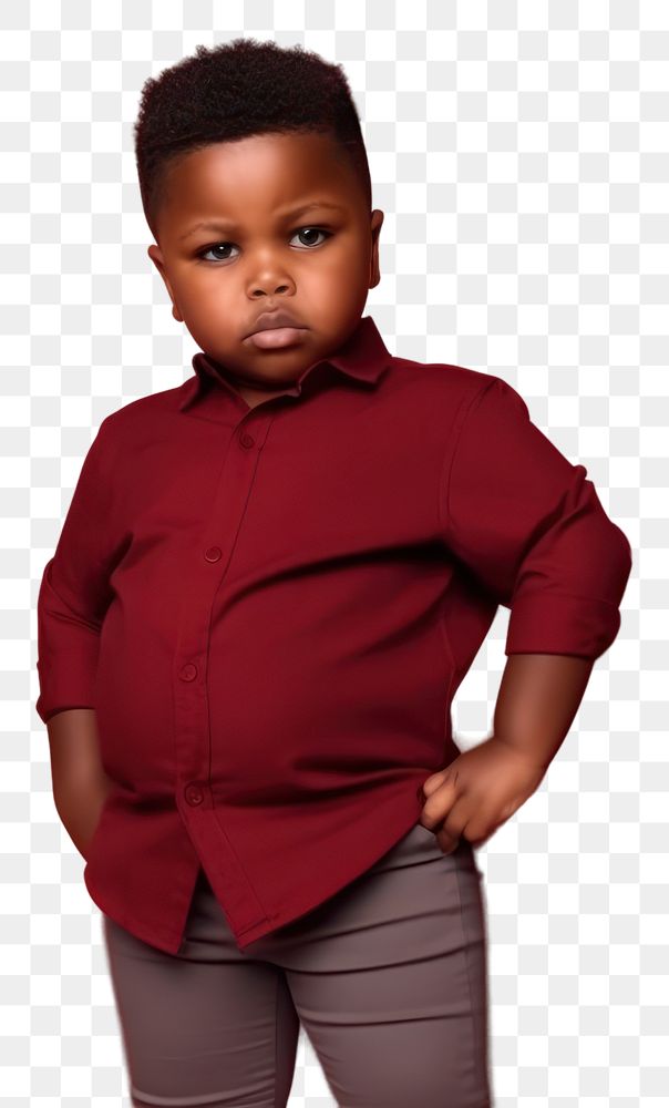 PNG Portrait maroon sleeve child. AI generated Image by rawpixel.