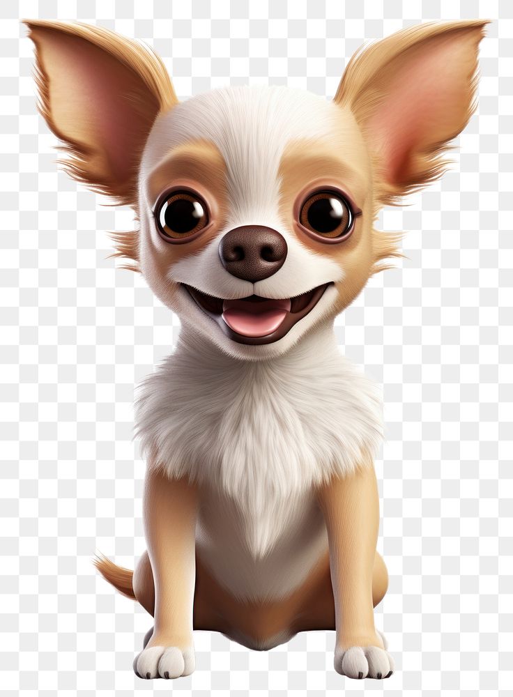 PNG Chihuahua dog cartoon mammal. AI generated Image by rawpixel.
