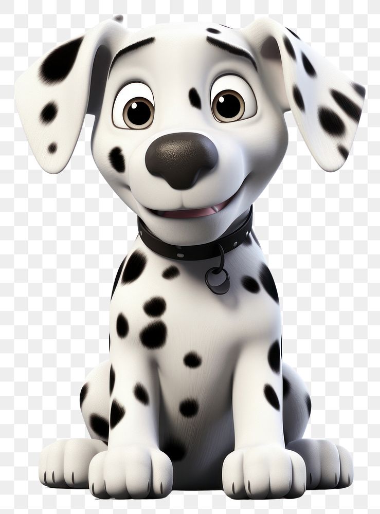 PNG Dalmatian cartoon animal mammal. AI generated Image by rawpixel.