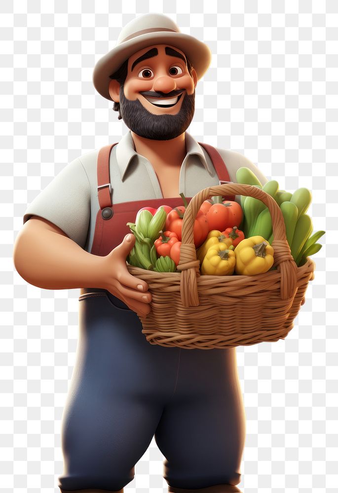PNG Basket vegetable portrait holding. AI generated Image by rawpixel.