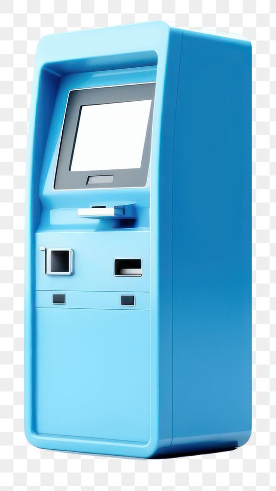 PNG Machine kiosk blue atm. AI generated Image by rawpixel.