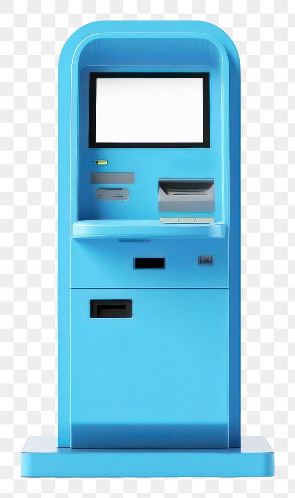 PNG Machine kiosk blue atm. AI generated Image by rawpixel.