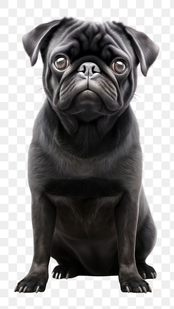 PNG Pug dog mammal animal. AI generated Image by rawpixel.