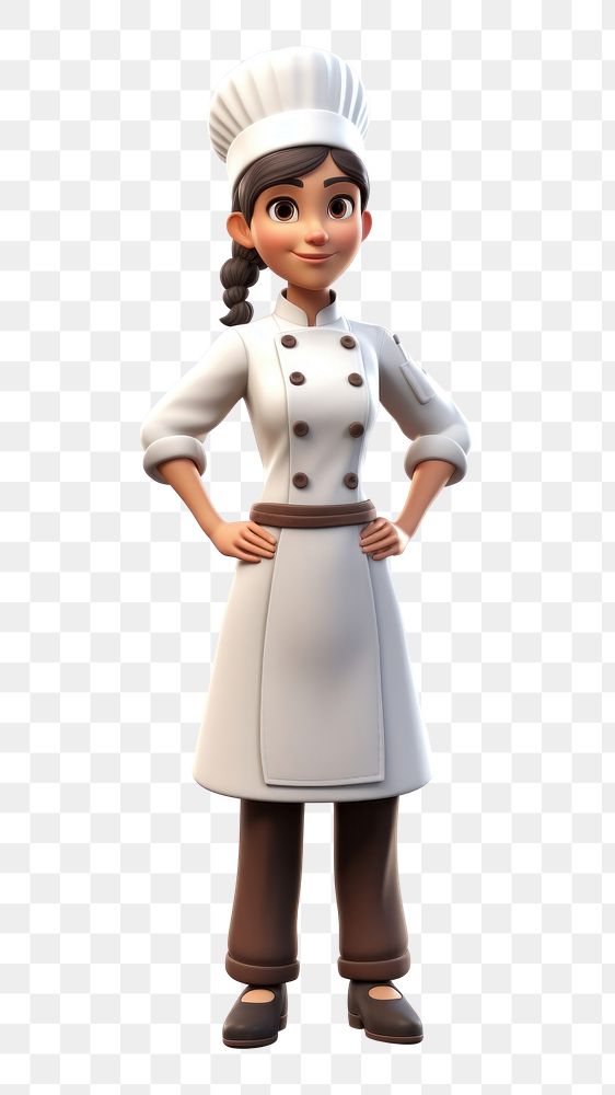 PNG Figurine chef physician portrait. 