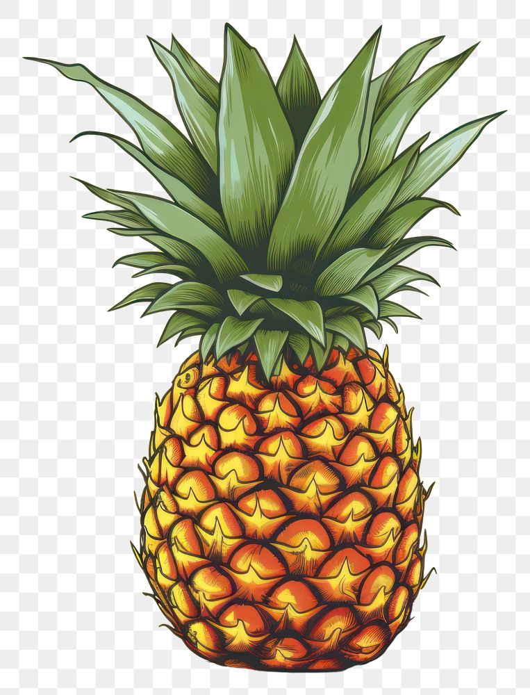 PNG  Pineapple fruit plant food. AI generated Image by rawpixel.