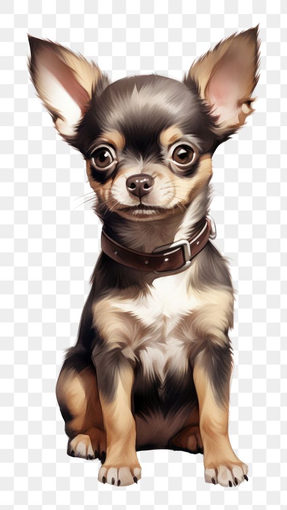 PNG Chihuahua dog mammal animal. AI generated Image by rawpixel.