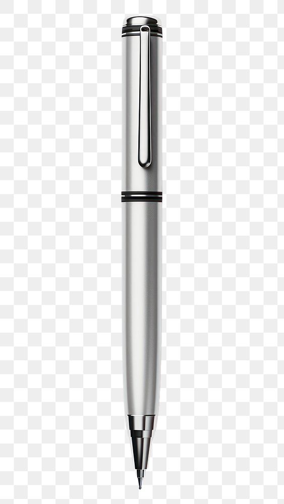 PNG Pen white background silver metal. AI generated Image by rawpixel.