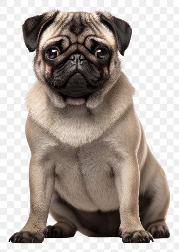 PNG Pug dog mammal animal. 