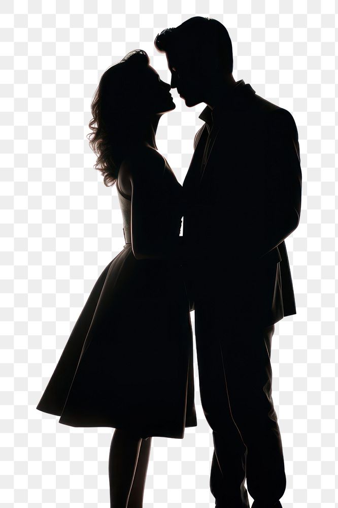 PNG Backlighting silhouette kissing adult. 