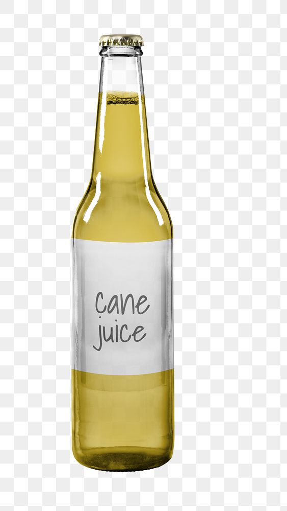 Cane juice bottle  png, transparent background