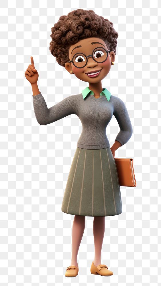 PNG Standing cartoon female  