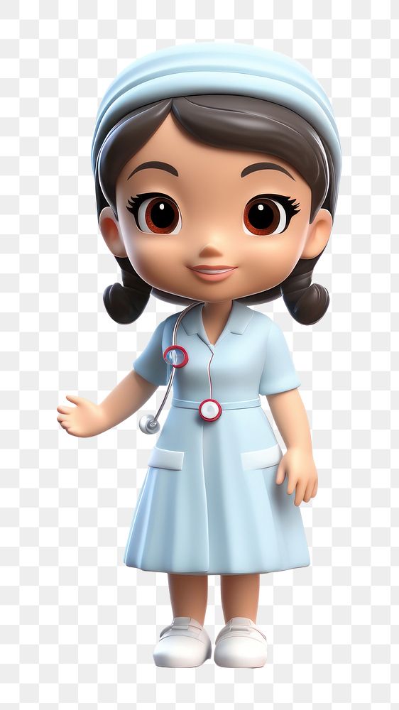 PNG Doll cute white background stethoscope. AI generated Image by rawpixel.