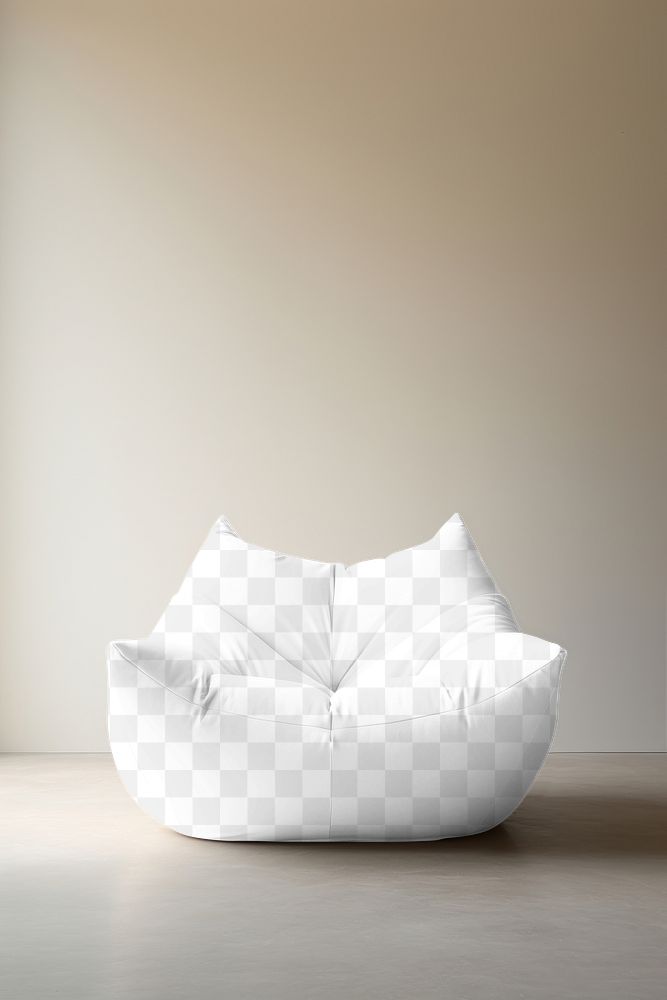 Cushion pillow chair png mockup, transparent design