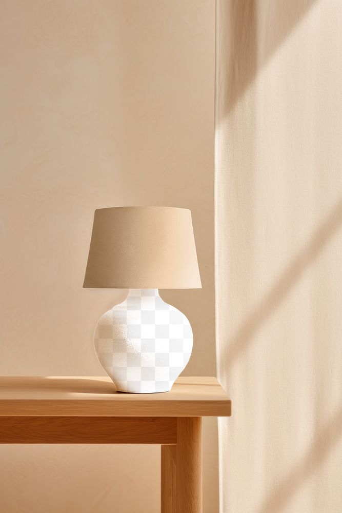 Table lamp png transparent mockup