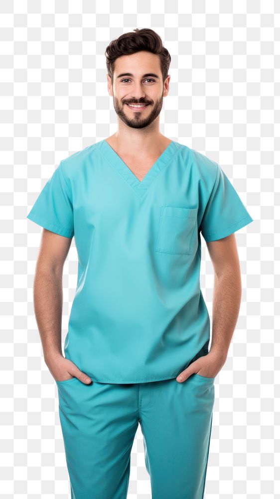 PNG Nurse adult male transparent background. AI generated Image by rawpixel.