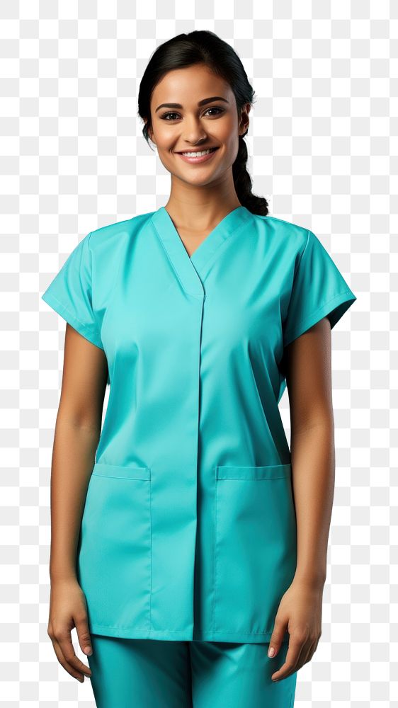 PNG Nurse adult turquoise happiness. | Free PNG - rawpixel