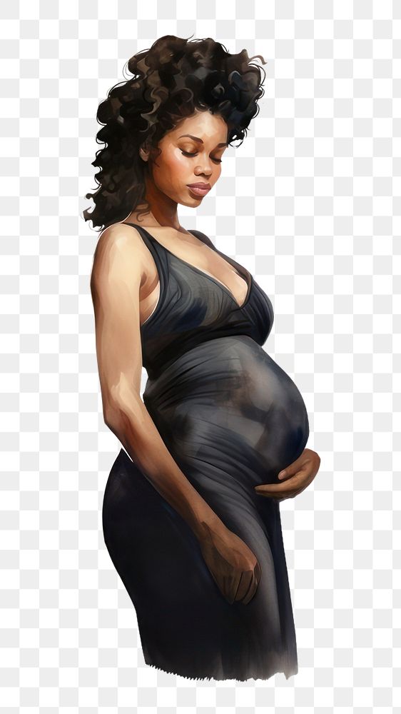 PNG Portrait pregnant adult woman. AI generated Image by rawpixel.