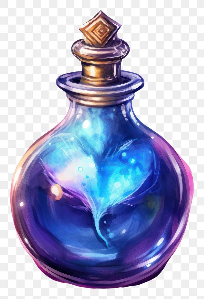 PNG Perfume bottle purple creativity. AI generated Image by rawpixel.