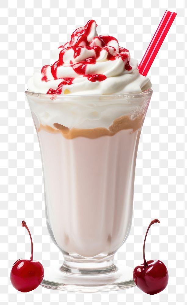 PNG Smoothie dessert sundae cream. AI generated Image by rawpixel.