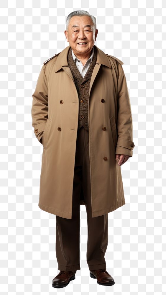 PNG Overcoat retirement outerwear happiness. AI generated Image by rawpixel.