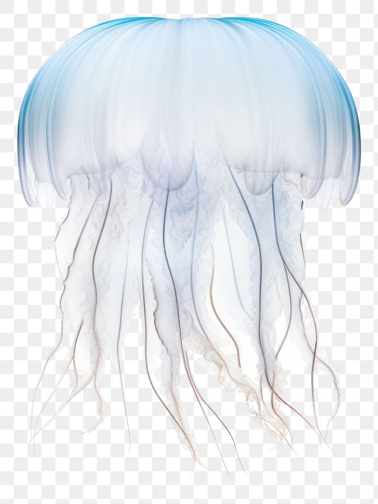 PNG Jellyfish invertebrate translucent underwater. AI generated Image by rawpixel.